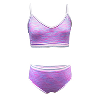GIRLS SEAMFREE CAMI CROP TOP AND BRIEF SET