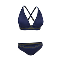 LADIES RIB SWIM BIKINI WITH LUREX WAISTBAND