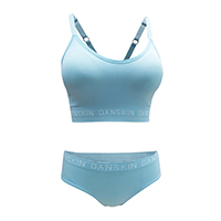 LADIES SEAMFREE CROP TOP AND BRIEF SET