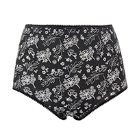 LADIES DARK FLORAL FULL BRIEF