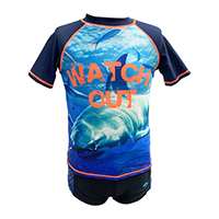 BOYS SHARK RASH GUARD SET