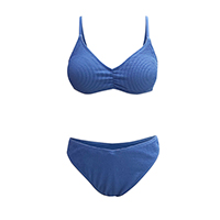 LADIES RUCHED FRONT CRINKLE BIKINI SET