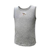 BOYS DINO GREY MARL VEST