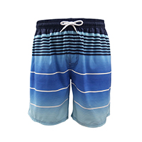 MENS MULTI BLUES STRIPES BOARDSHORT