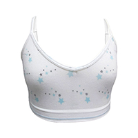 GIRLS GLITTER STARS PRINT SEAMFREE CROP TOP
