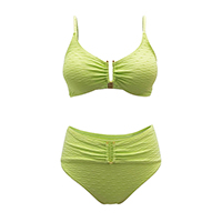 LADIES GEOS TEXTURED BIKINI SET WITH GOLDEN HARDWARE