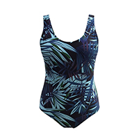 LADIES PALMS SCOOP NECK SWIMSUIT