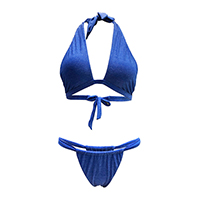 LADIES LUREX SASSY TRIANGLE BIKINI SET