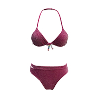 LADIES LUREX TRIANGLE BIKINI SET